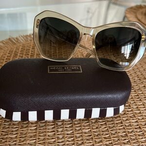 Henri Bendel Gold and Brown Women's Sunglasses